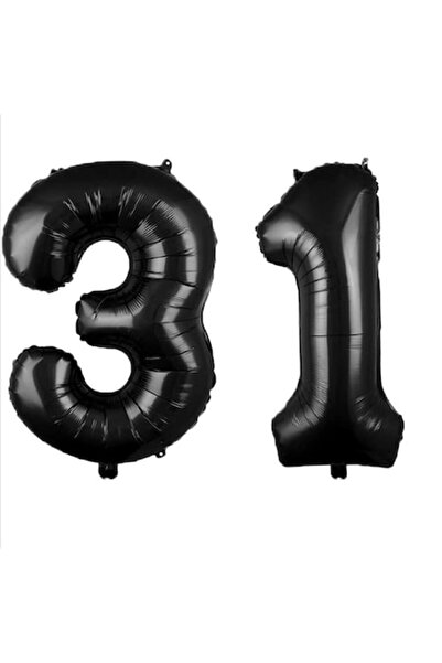 OEM Set de 2 baloane folie, ESB, Negre, aniversare 31, 100 cm