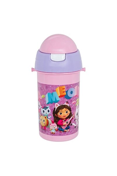 OEM Gabby's Dollhouse Pop-up Water Bottle Pink/Lilac for Kids 500ml