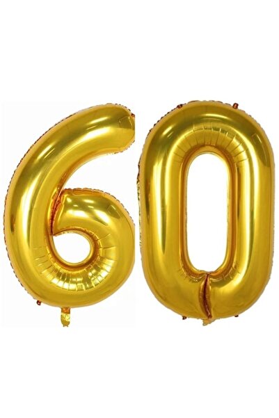 OEM Set 2 baloane folie cifra, ESB, Auriu, aniversare 60 ani, 105 cm