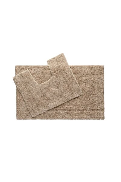 OEM Set covorase de baie Kopenpal cu design circular, Bumbac/Poliester, Bej, ...