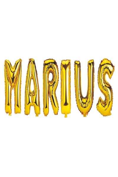 OEM Set Baloane Litere Nume Marius, Auriu, 40Cm