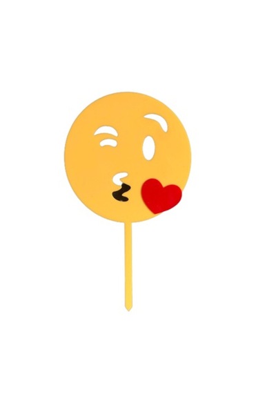 OEM Κοσμήμα για τούρτα Emoji, κίτρινο