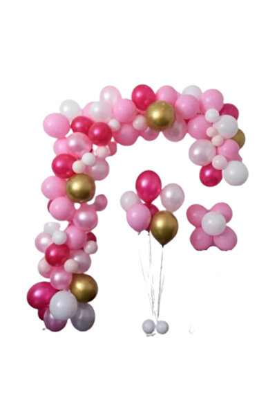 OEM Комплект за аранжиране на арка от балони, 79 части, розов