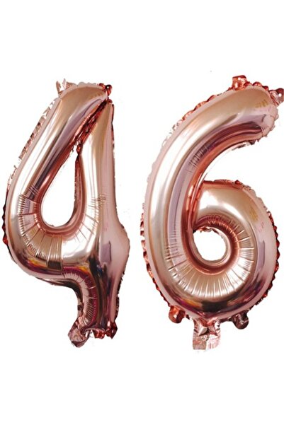 OEM Set 2 baloane folie, ESB, Roz Gold, aniversare 46 ani, 100 cm