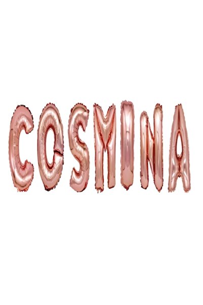 OEM Σετ μπαλόνια με γράμματα Cosmina, ροζ χρυσό, 40 εκ.