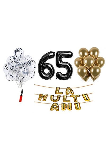 Domi Party & Gifts Set 33 baloane, Domi Party & Gifts, La mulți ani 65 de ani...