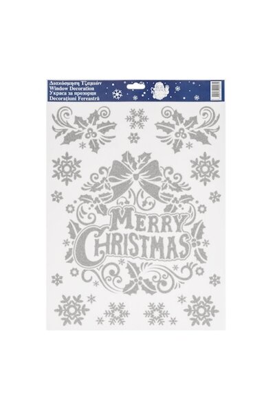 OEM Autocolante de Crăciun pentru fereastră, design „Crăciun fericit”, sclipi...