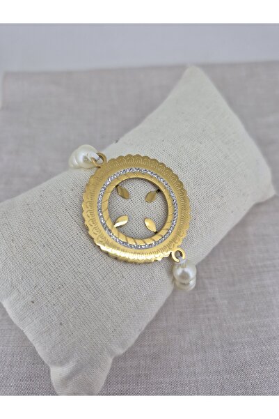 PİNA HEDİYELİK AKSESUAR Çelik Çerçeveli Yarım Altın Takılan Yarım Altın Uyuml...