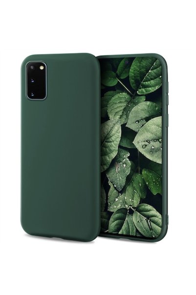 MOOZY Phone Case, Moozy, for Samsung Galaxy S20 Plus, Dark Green, Silicone