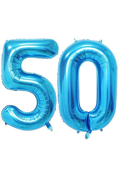 OEM Set 2 baloane folie, ESB, Albastru, aniversare 50 de ani, 105 cm