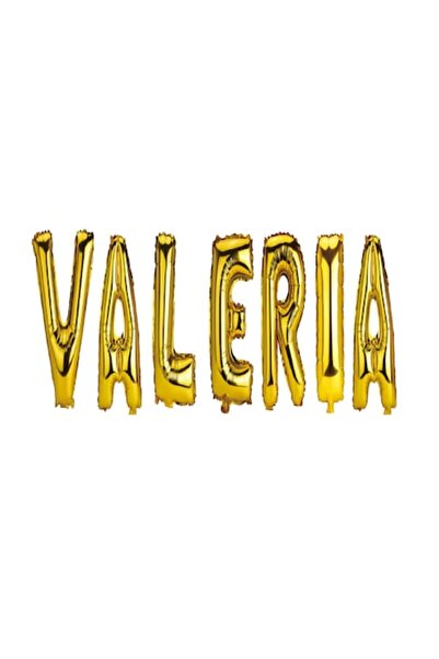 OEM Set Baloane Litere Nume Valeria, Auriu, 40Cm