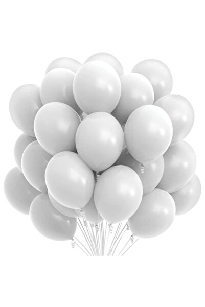 MP Mirific Party Set 50 Balloons, White, Latex, 25 cm