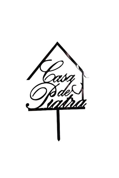 OEM Cake Topper Casa De Piatra, Negru