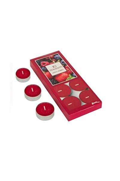 OEM Lumânări parfumate cu zmeură, timp de ardere 4h, roșii - 10 buc