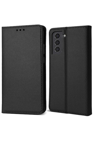 MOOZY Калъф за телефон с флип-он съвместим с Samsung Galaxy S22 5G, черен, из...