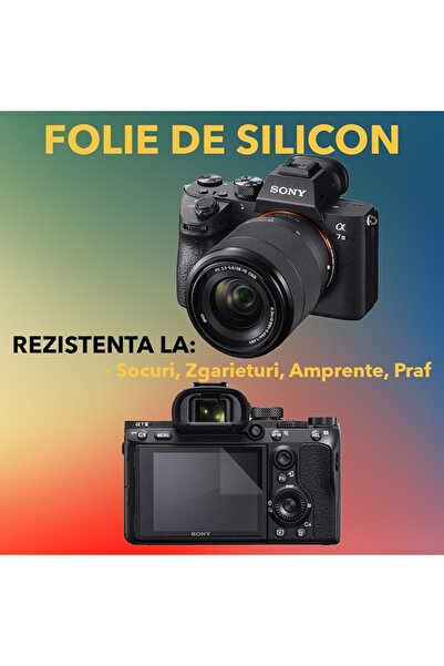 COMANDO Protective set compatible with Sony A7 III, Focus Shield, 2 Durable Silicone Films for