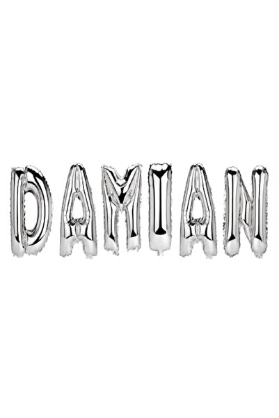 OEM Balloon Set with the Name Damian, Silver, 40 cm