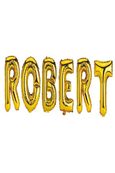 OEM Set Baloane Litere Nume Robert, Auriu, 40Cm