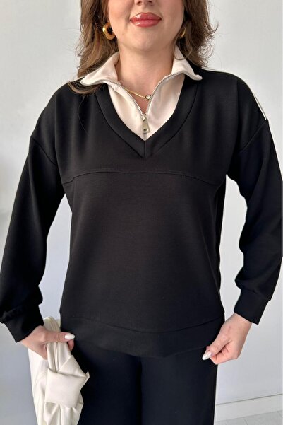 MaziButik Turtleneck Modal Suit Black