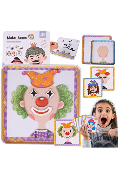 MalPlay Puzzle Magnetic cu Expresii Faciale 73 piese in cutie