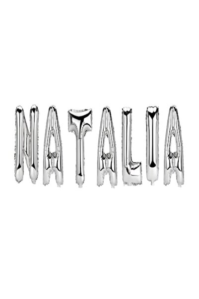 OEM Natalia Name Letter Balloon Set, Silver, 40Cm