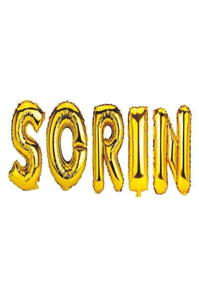 OEM Комплект балони с букви „Сорин“, златни, 40 см