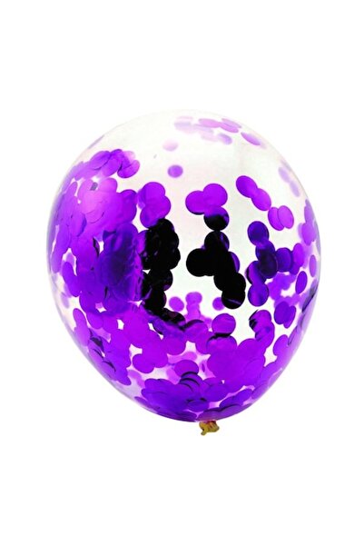 OEM Set of purple confetti balloons 5 pcs 35 cm
