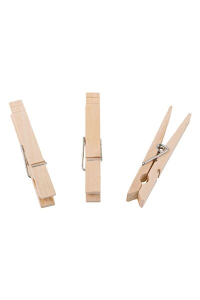 offlimits Set 20 clești de rufe din lemn, DecorCasa, 8,5 cm