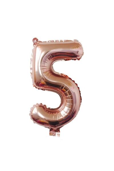 OEM Balon folie numărul 5, 100 cm, auriu roz