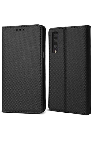 MOOZY Husă de telefon, Moozy, cu clapă, pentru Samsung Galaxy A50, neagră, piele