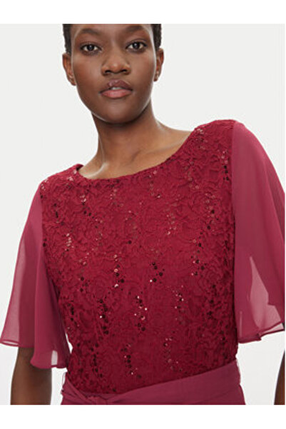 Swing Γυναικείο φόρεμα κοκτέιλ 5AI02500 Μπορντό