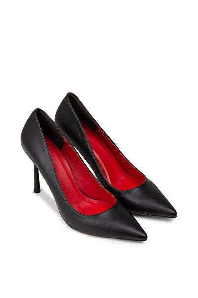 Deery Women's Black Stiletto Heeled Shoes