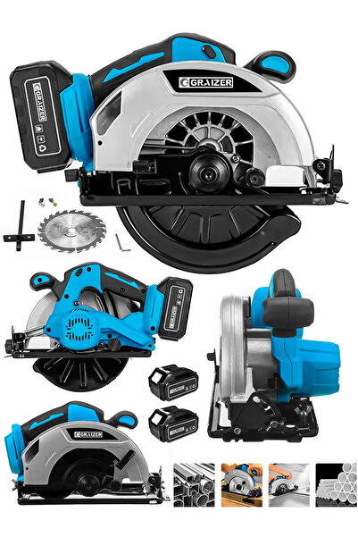 Graizer M 21 V Platinum Akülü Çelik Şanzuman Şarjlı Ahşap Sunta Ağaç Kesme Makinası Daire Testere