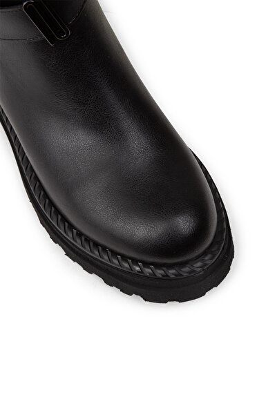 Deery Women's Black Buckle Detailed Boots