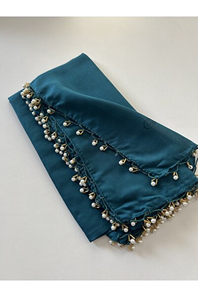 BENLİ Золота вишивка бісером з перлами Есарп Язма 100x100см