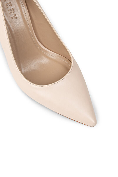 Deery Women's Beige Stiletto Heeled Shoes