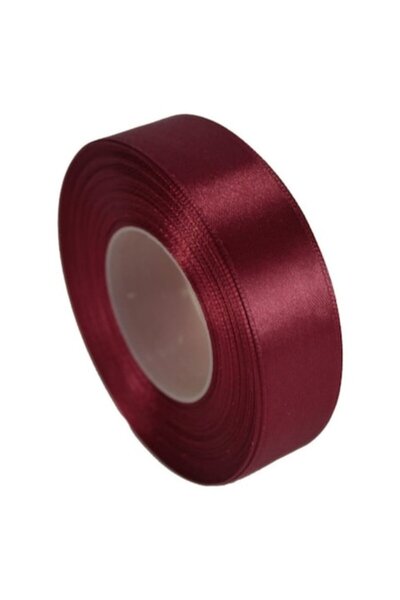 OEM Panglică satinat lățime 2 cm 1 rolă 22.9 m roșu închis