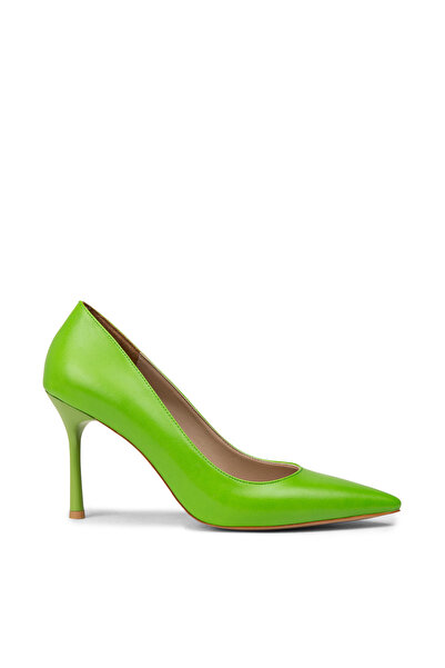 Deery Women's Green Stiletto Heeled Shoes