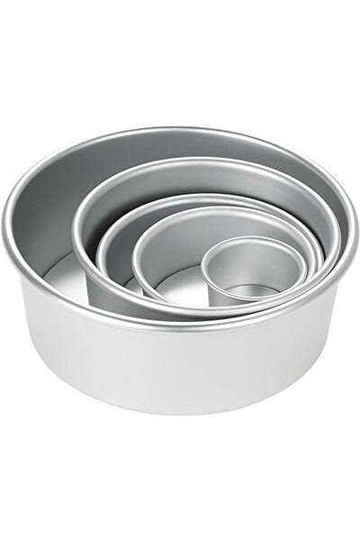 The Bros مجموعة قوالب كيك دائرية من الألومنيوم مكونة من 5 قطع - قوالب خبز شيف...