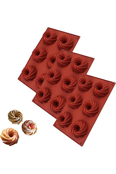 The Bros 3 قطع من قوالب الكيك الأنبوبية المزخرفة المصنوعة من السيليكون - أدوا...