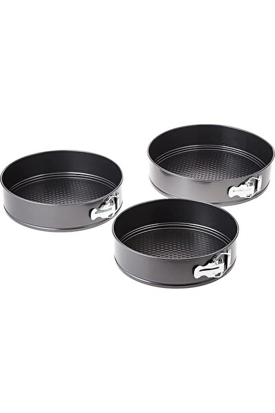 The Bros مجموعة قوالب خبز دائرية مكونة من 3 قطع، مقاس 7-9 بوصة، قاعدة غير لاص...