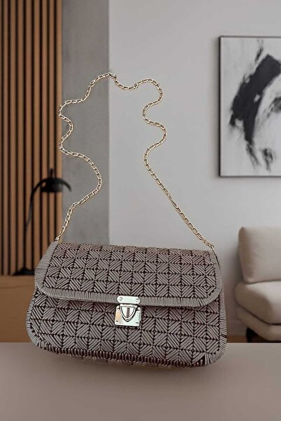 ViATOM Geantă de umăr din pânză realizată manual, design simplu și elegant 30 cm 18 cm