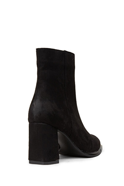 Deery Γυναικείες μαύρες σουέτ μπότες με φερμουάρ