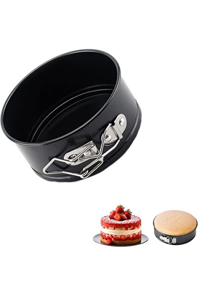 The Bros قالب خبز دائري صغير مقاس 4 بوصات غير لاصق ومضاد للتسرب وقاعدة قابلة للإزالة لكعكات الجبن والبيتزا والكيش