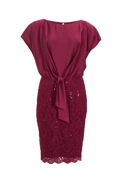 Swing Γυναικείο φόρεμα κοκτέιλ 5AI10900 Μπορντό