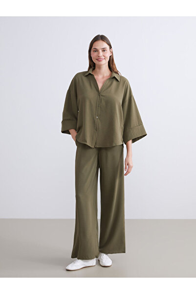 LC Waikiki Shining Store'dan Işıltılı Seçimler | Dokulu Oversize Kadın Gömlek