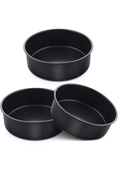 The Bros 6 Inch Cake Pan Set of 3 Nonstick Stainless Steel Small Round Pans f...