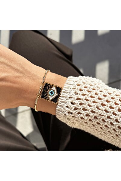 PAYE JEWELRY Dorika Boncuklu Miyuki Göz Bileklik