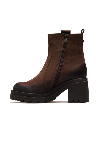 Venüs Γυναικείες μπότες καθημερινά με τακούνι από γνήσιο δέρμα 25k 2351311k Z Mink Nubuck