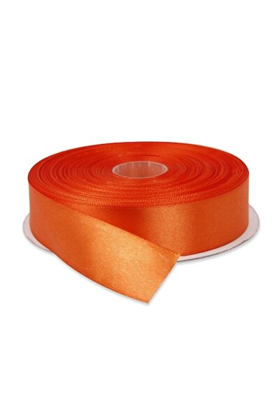 Creativ Deco Plus Panglică de satin, lățime 2,5 cm, portocalie, rolă 22 m